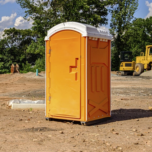 how often are the portable restrooms cleaned and serviced during a rental period in Burleson County TX